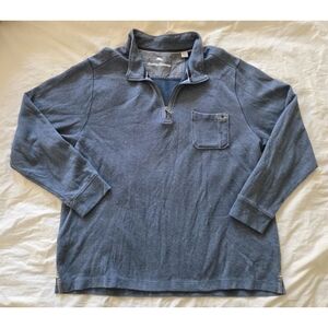 Tommy Bahama Sweatshirt Quarter Zip Organic Cotton Size 2XL